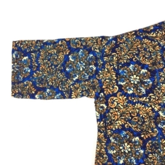LULAROE Irma Tunic Top Floral Paisley Hi Lo Hem Retro Mod Print Size XXS NWT - Picture 6 of 11